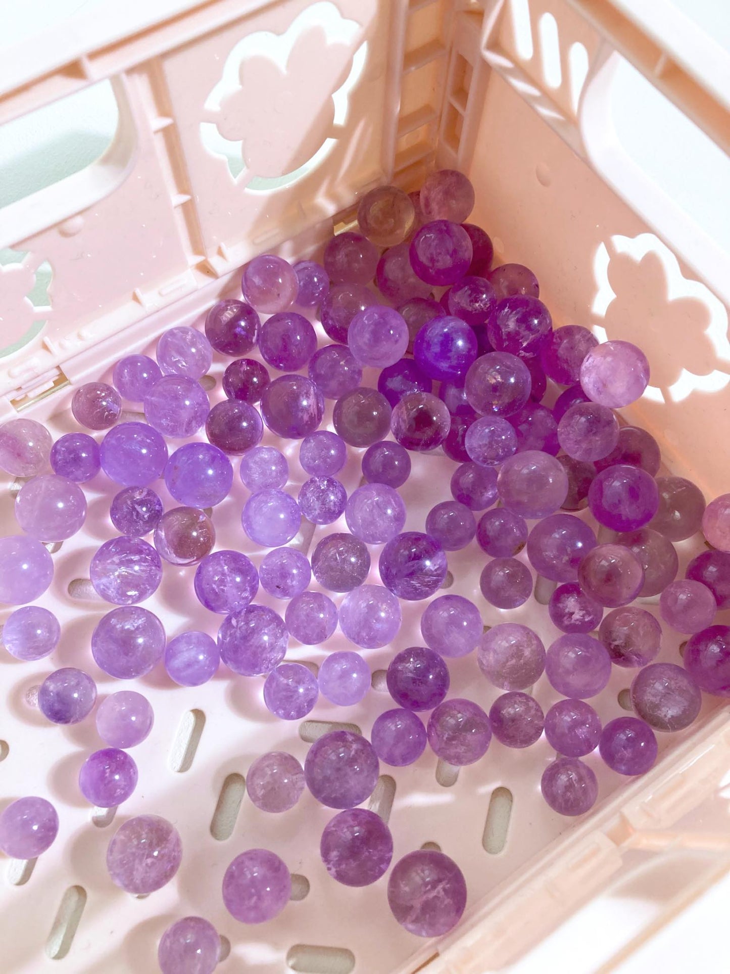 Amethyst MINI Kugel . Amethyst Mini Sphere ca. 1.2 cm -High Quality
