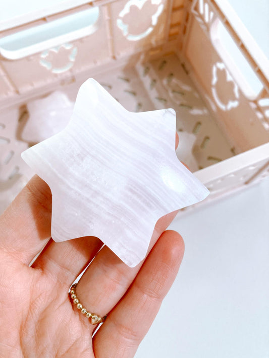 Mangano Calcit Stern - Handcarving UV REAKTIV