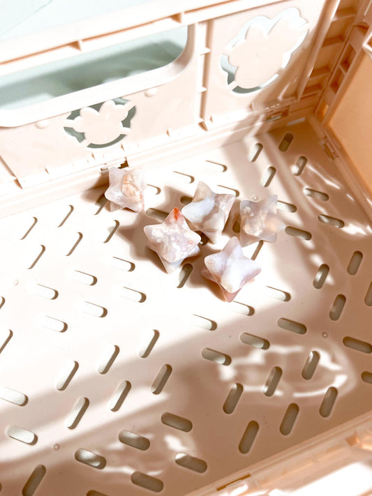 Blumenachat Merkaba . Flower Agate mini Merkaba -Madagascar Carving. Handcarved