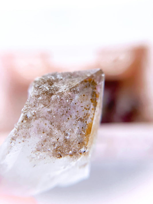 Phantom Amethyst Spitze mit sparkly Caclit ca. 5.8cm - aus Brasilien RARE