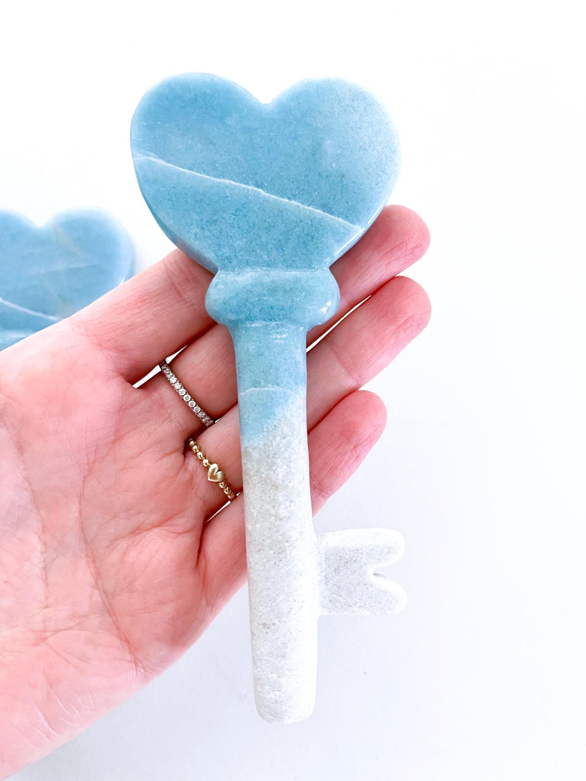 XL Trolleit Herz Schlüssel . Trollite Heart Key 12-13cm - Handcarved