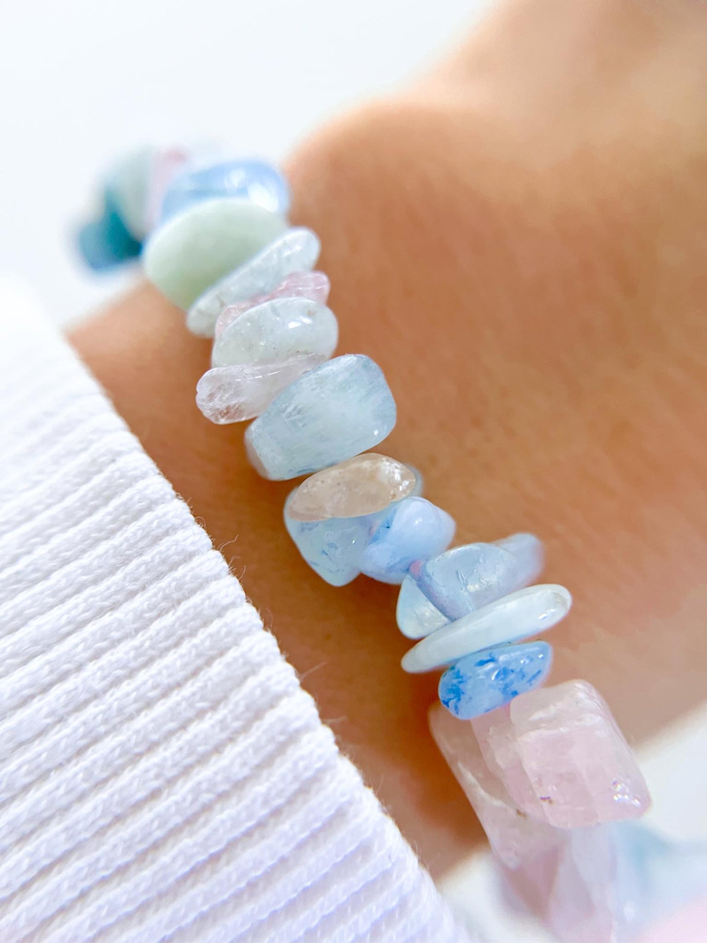 Morganit Chips Armband . Morganite Chips Bracelet - Common Quality