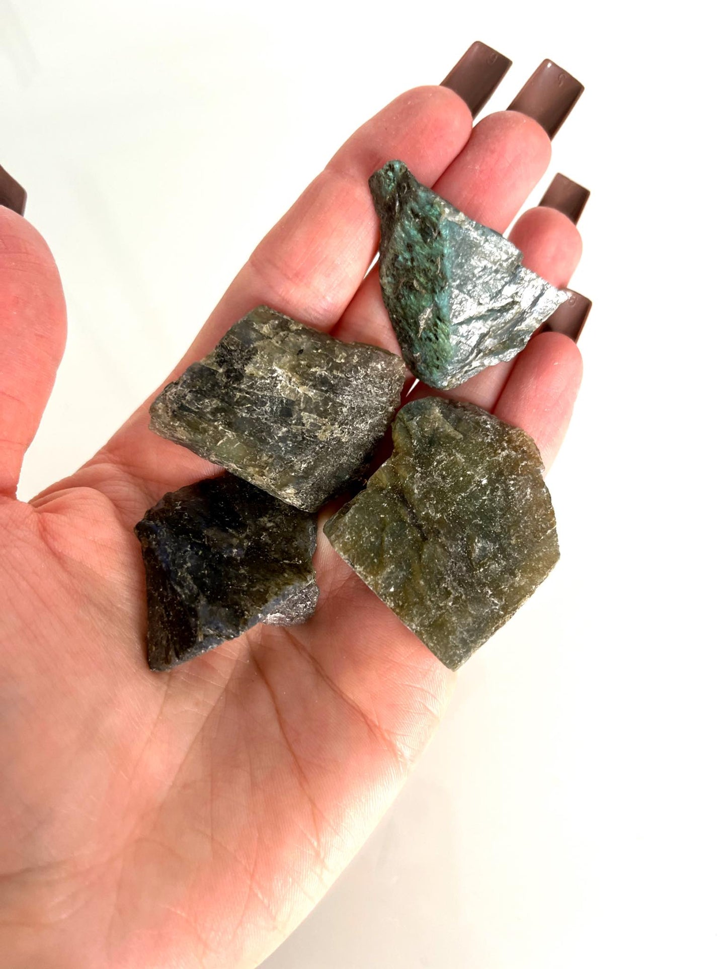Polished on Top Labradorit Baby Slab ca 5cm aus Madagascar -Super Flashy