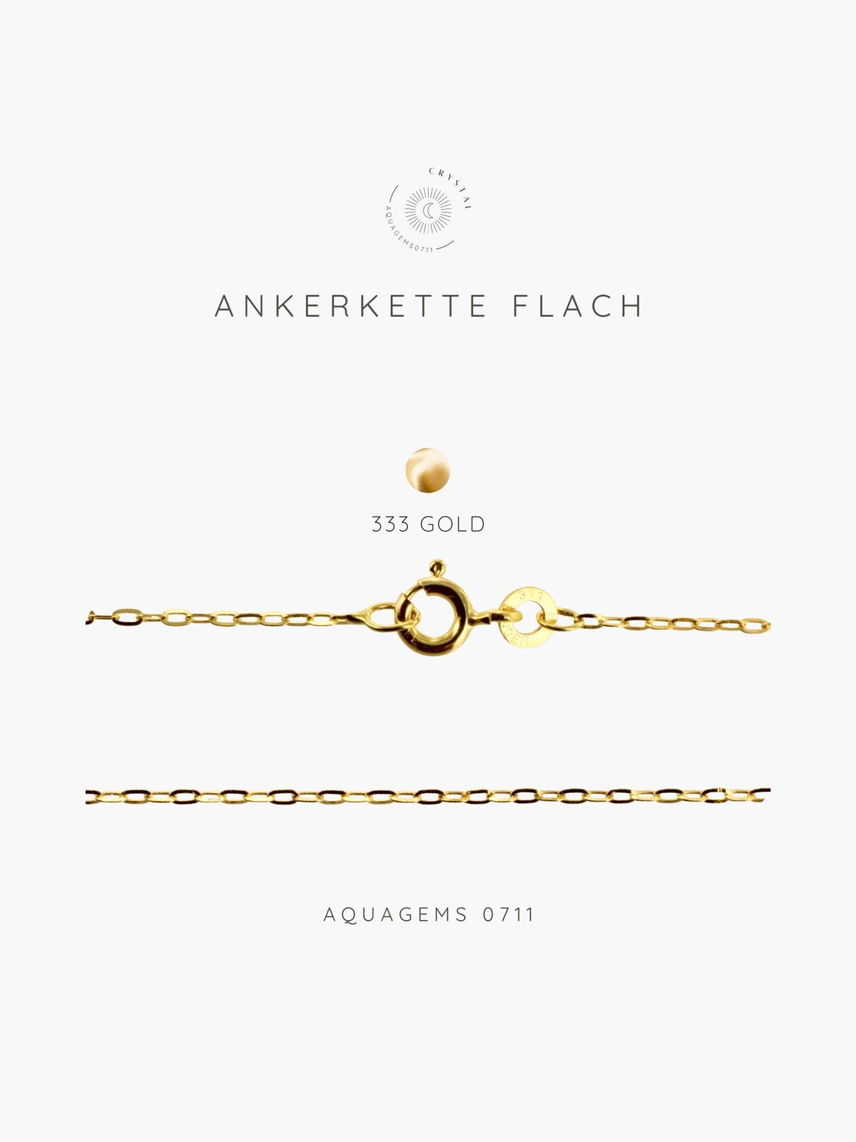 333 Gold Buchstabe mit Kette