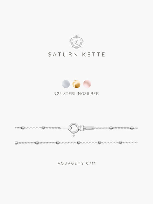 Halskette Basic Boho chic Staurn Kette 925 Sterlingsilber . vergoldet . rosévergoldet