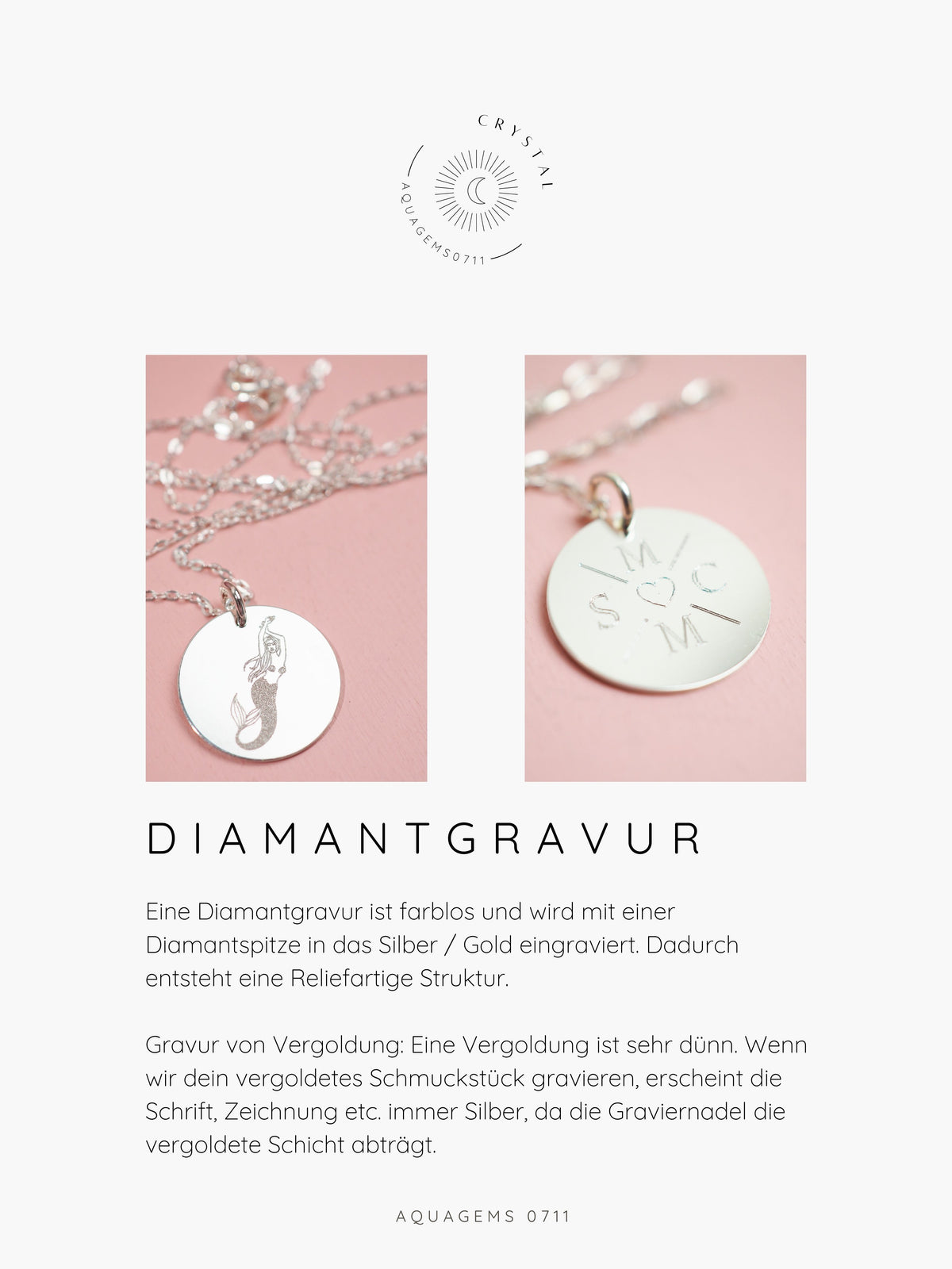 Kette mit Herz & Gravur 22 mm Sterlingsilber