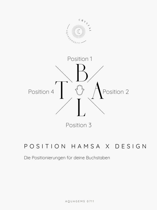 HAMSA X GRAVUR Kette . 925 Sterlingsilber vergoldet