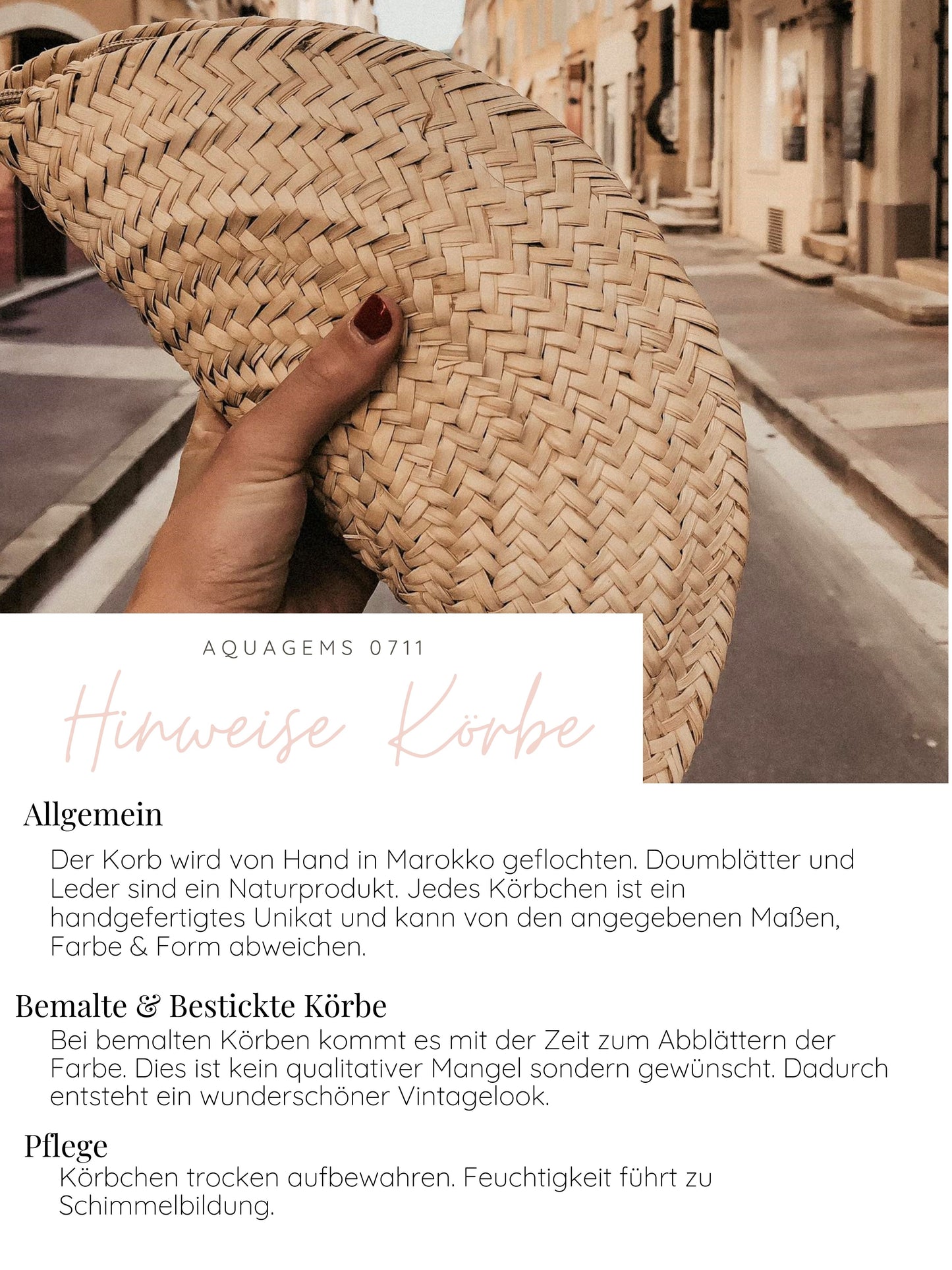 Information Korb Tasche