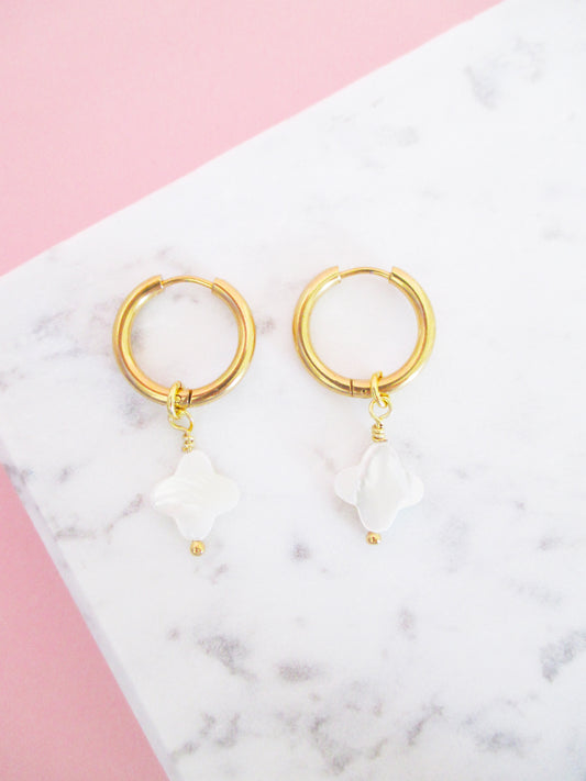 Multiway Creolen Kleeblatt Pearl