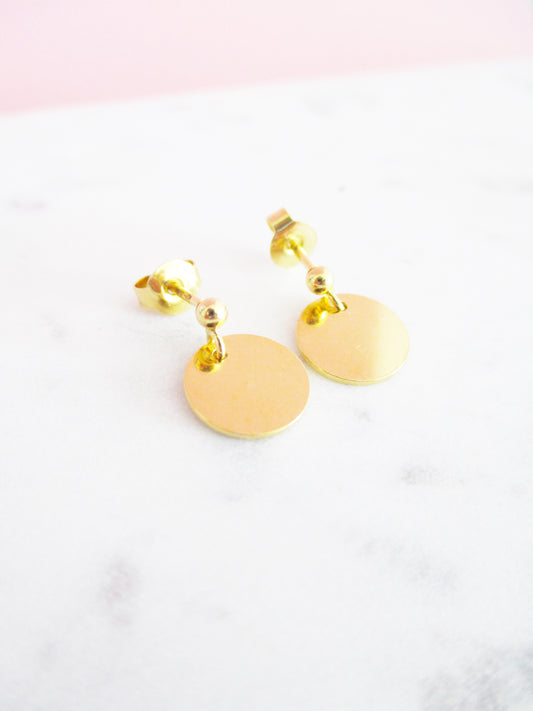 Boho Ohrstecker 925 Sterlingsilber vergoldet