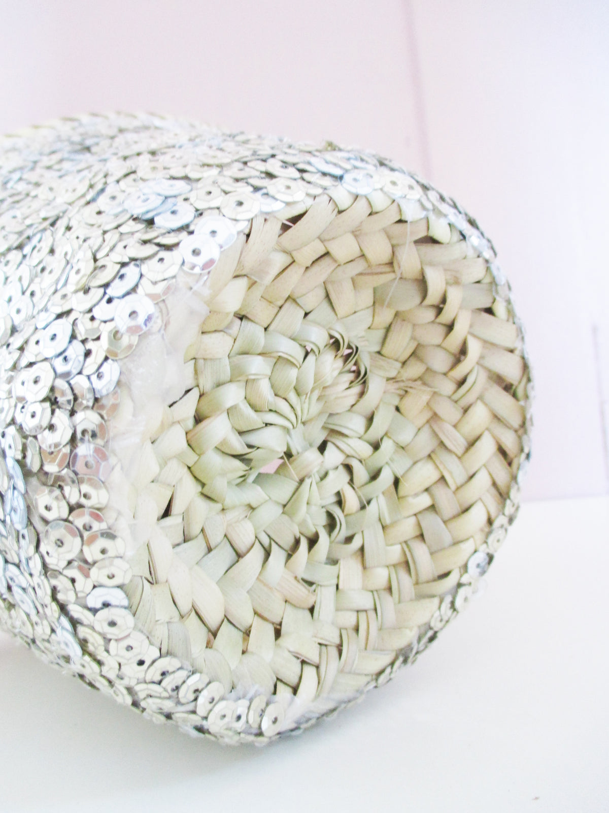 Interior Korb Pailletten Gold Silber