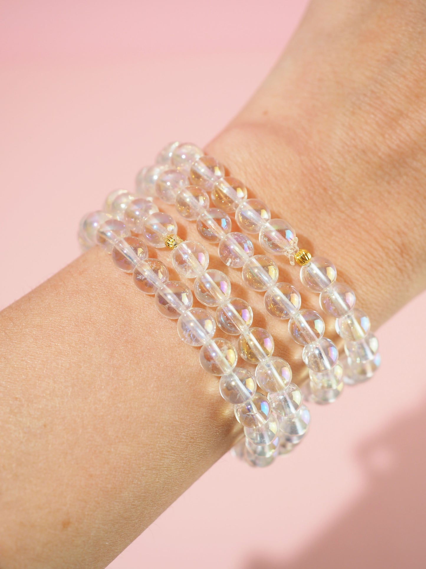 Angel Aura Bergkristall Armband 925 Sterlingsilber vergoldet - High Quality