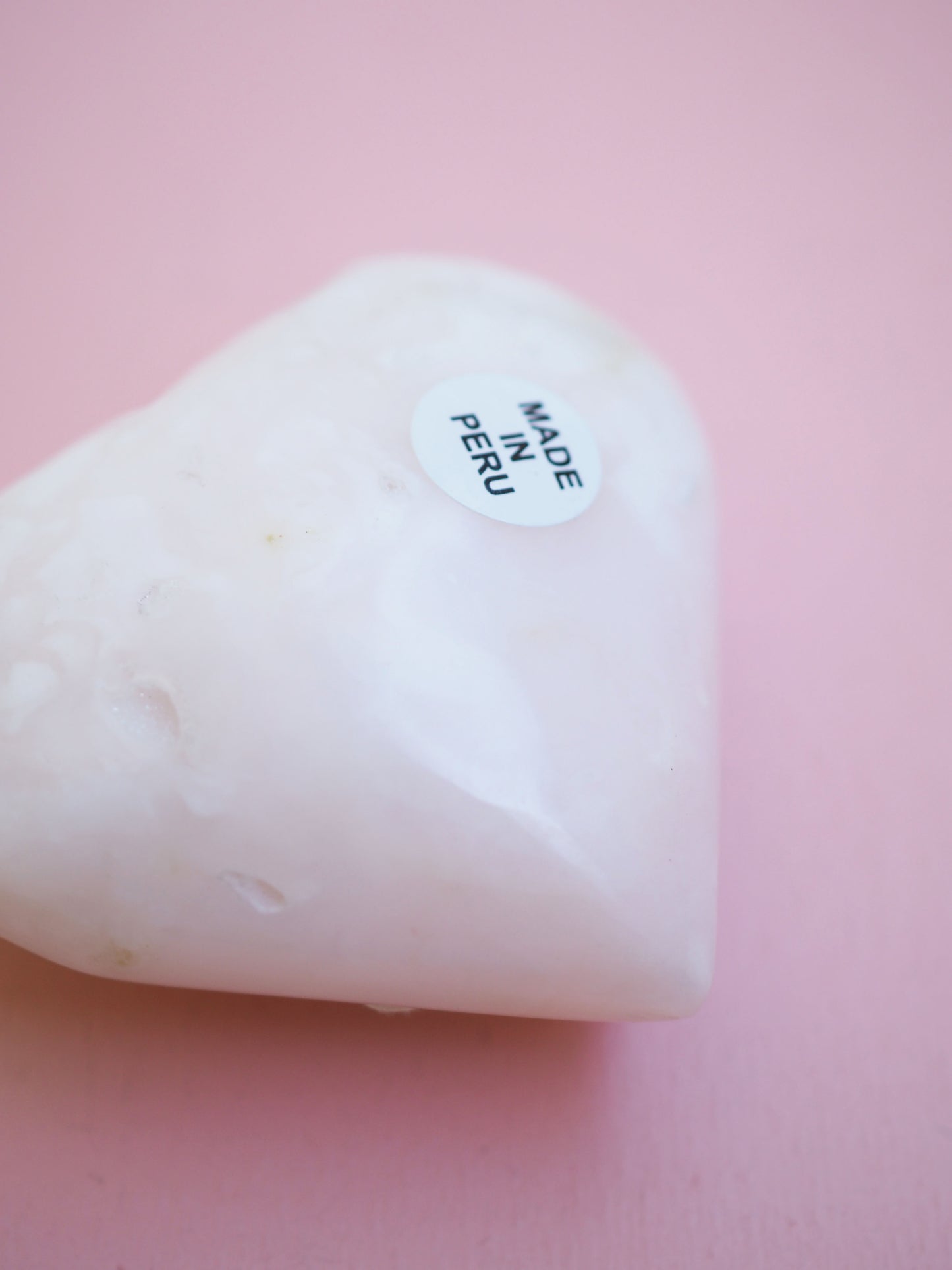 Pinker Anden Opal Herz aus Peru - High Quality