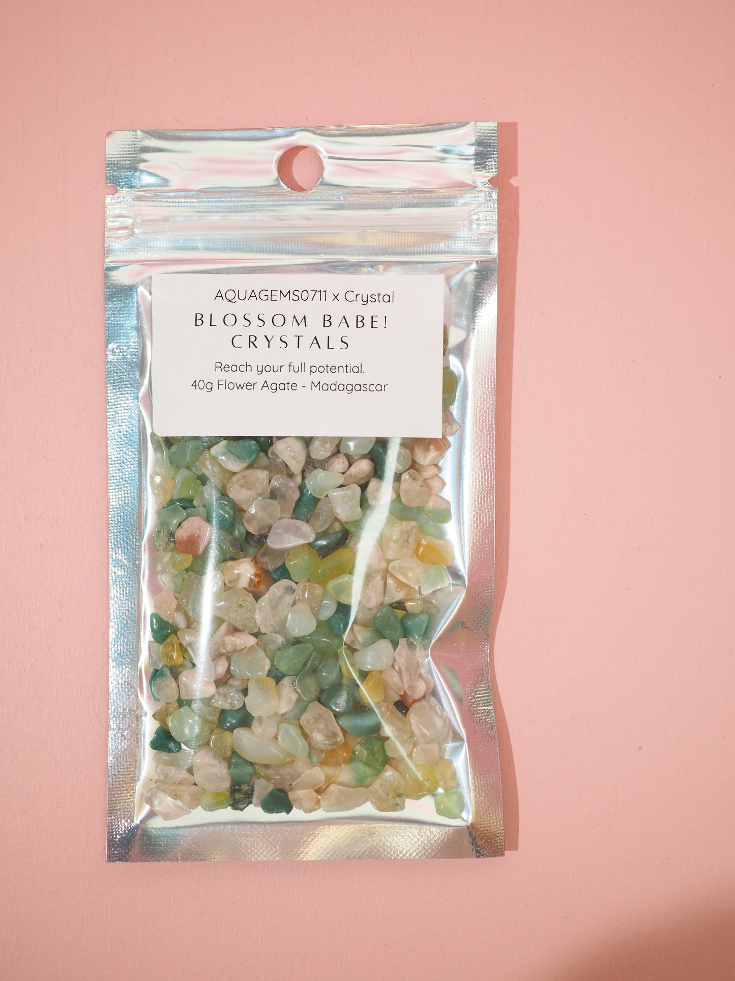 BLOSSOM BABE! Crystals l Green Flower Agate / Grüner Blumen Achat High Quality
