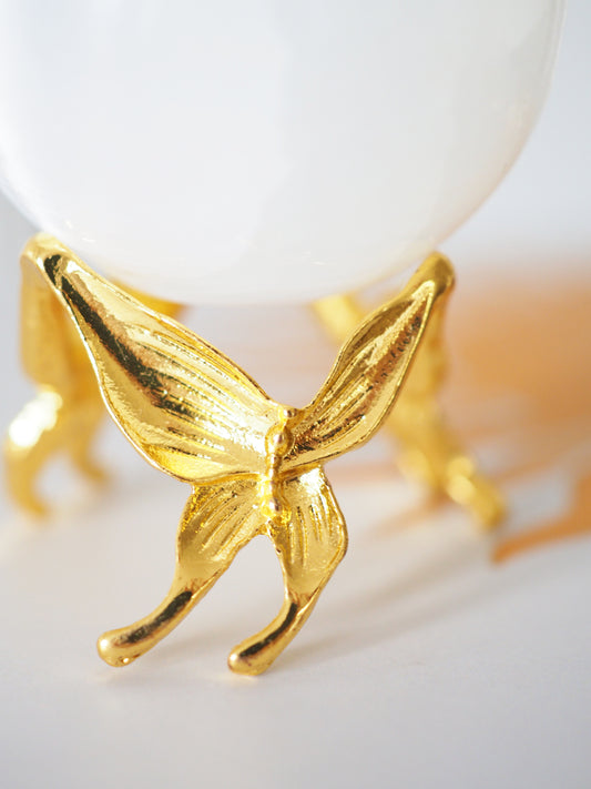 SCHMETTERLING SMALL Hochwertiger Metall Sphere Stand . Kugel Ständer . Halter GOLD