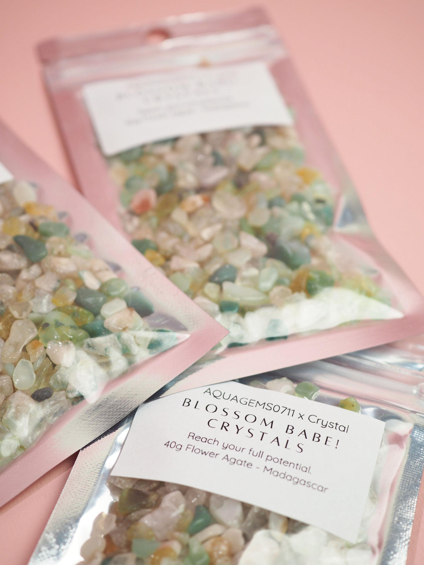BLOSSOM BABE! Crystals l Green Flower Agate / Grüner Blumen Achat High Quality