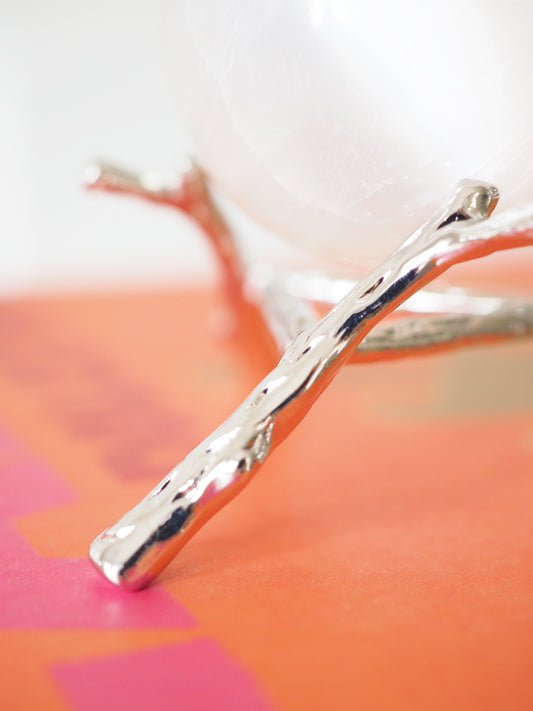 AST / BAMBOO Hochwertiger Metall Sphere Stand in SILBER