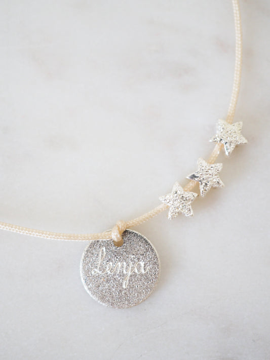 Sternenkind & Geschwister Armband 925 Sterling Silber mit Gravur