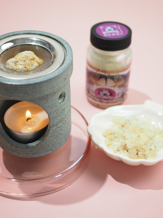 Räucher SET Harz & Stövchen