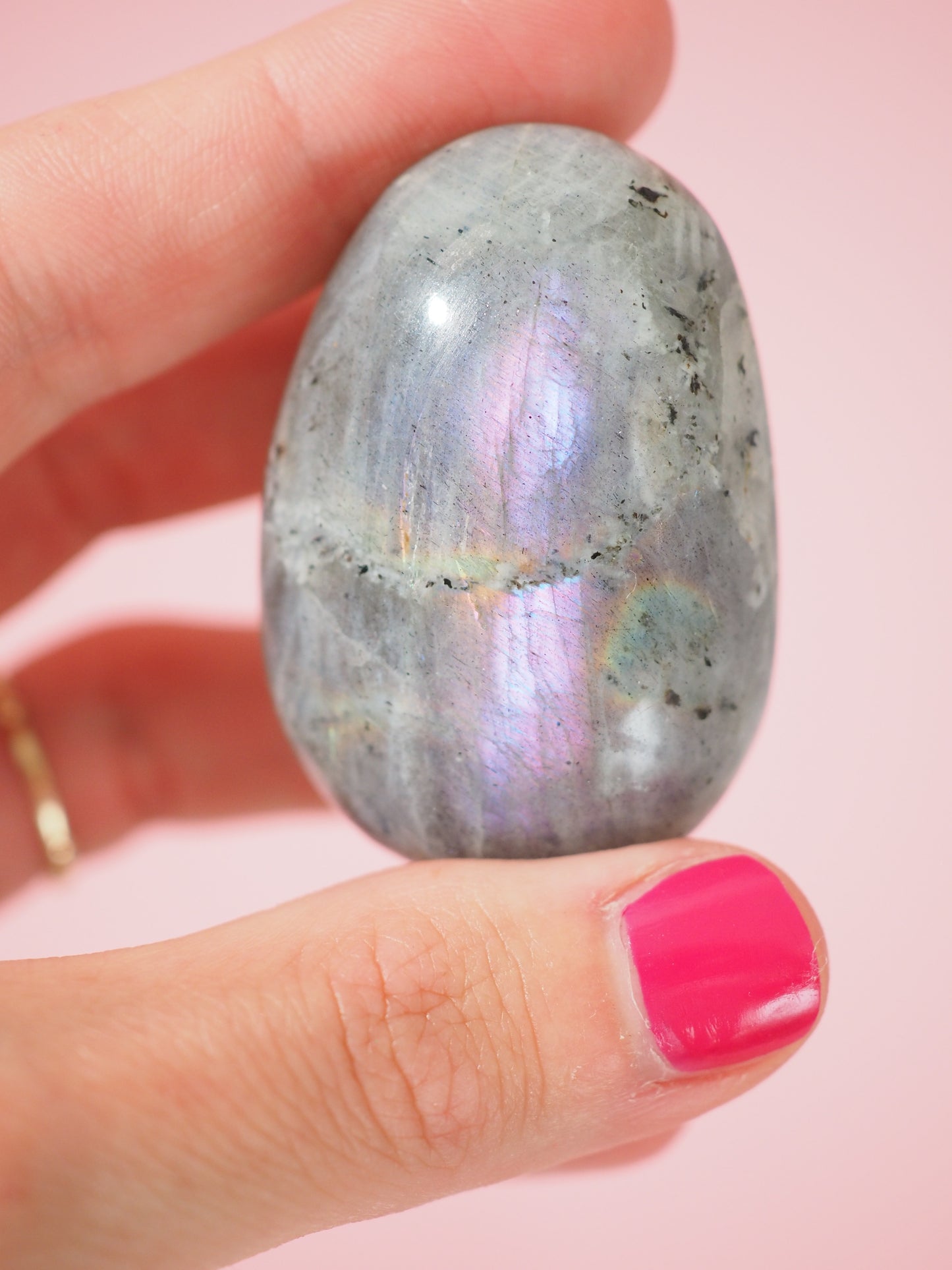Blau blue / Purple Lila Violett Palmstone 4.5 cm (20) - Aus Madagascar