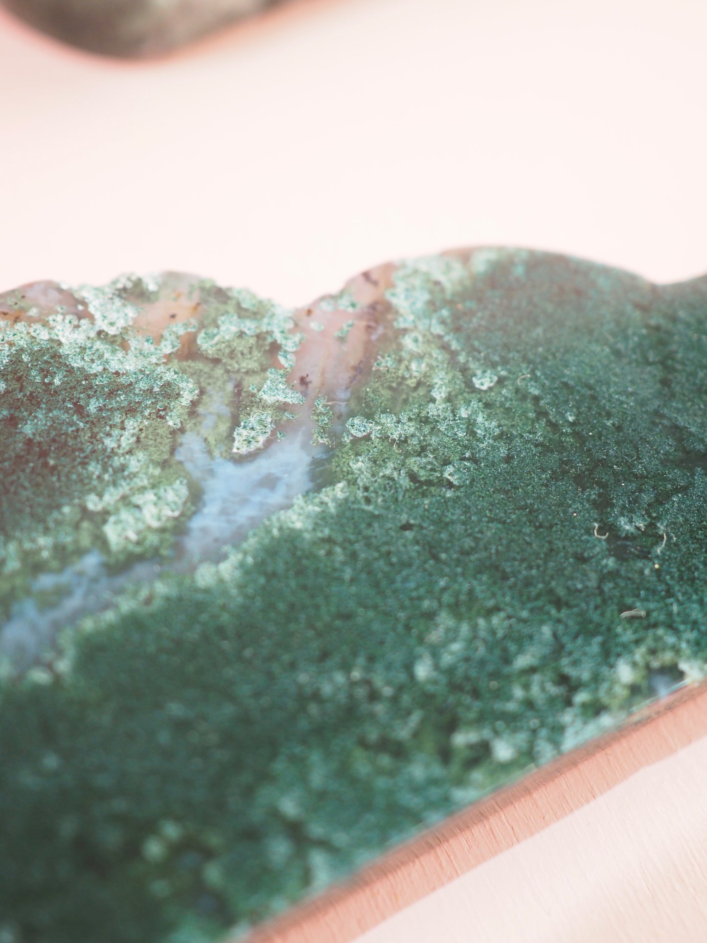 Moos Achat Wolke / Moss Agate Cloud 7-9 cm -aus China / Indien