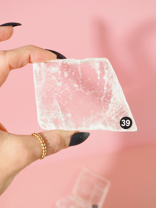 Selenit Slab aus Marokko Marienglas