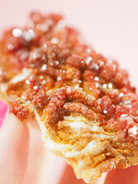 Sparkly Vanadinit auf Baryt - aus Marokko (9) -High Quality