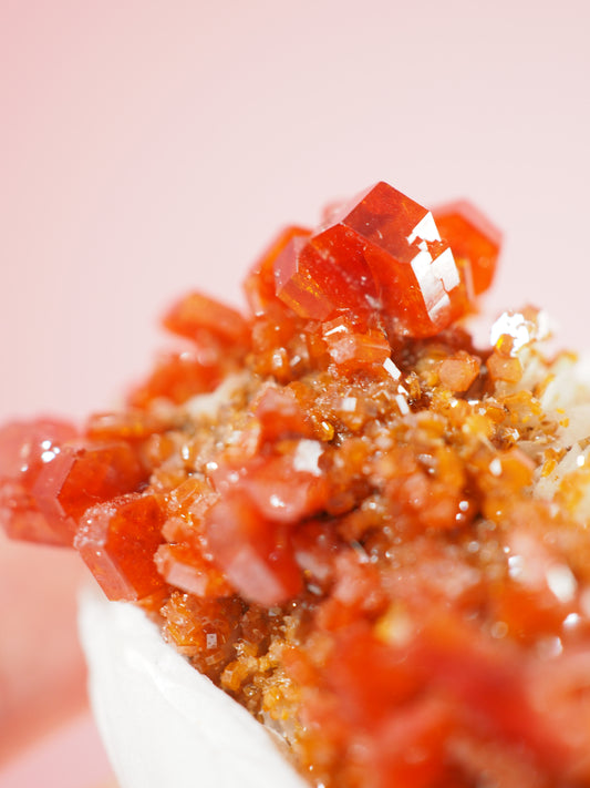 Sparkly Vanadinit auf Baryt - aus Marokko (11) -High Quality