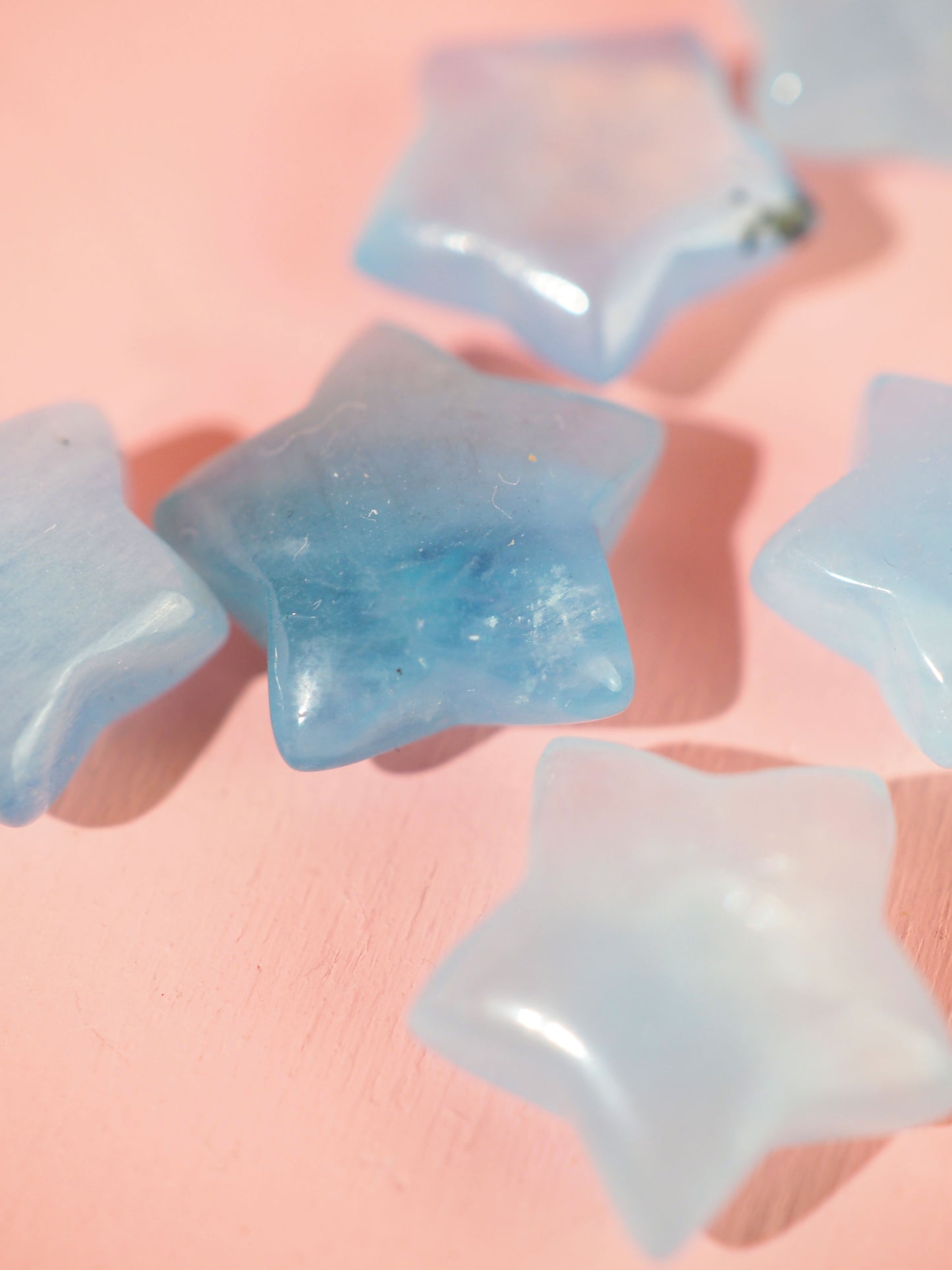 Aquamarin Mini Sternchen Carving 1-1.4cm cm Handcarved - High Quality