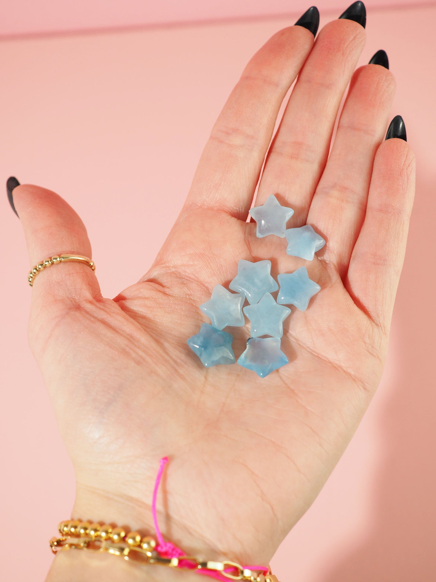 Aquamarin Mini Sternchen Carving 1-1.4cm cm Handcarved - High Quality