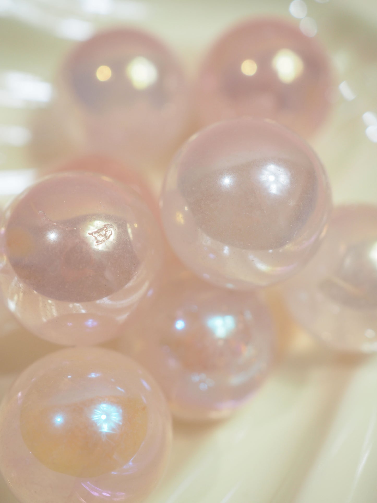 AngelAura Rosequartz Mini Spheres 1.5 - 2cm