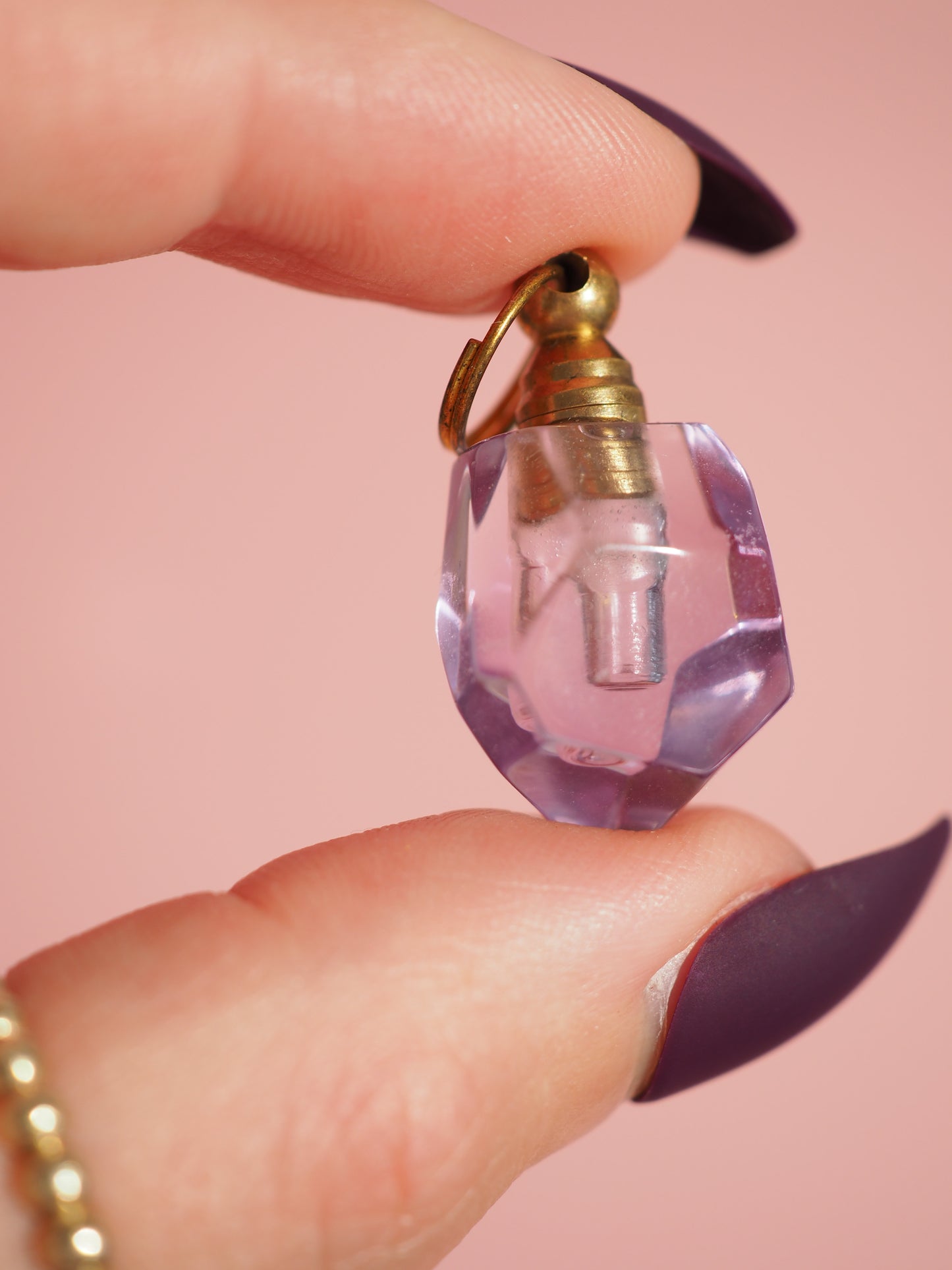 Mini Amethyst Phiole Fläschchen (A) - High Quality