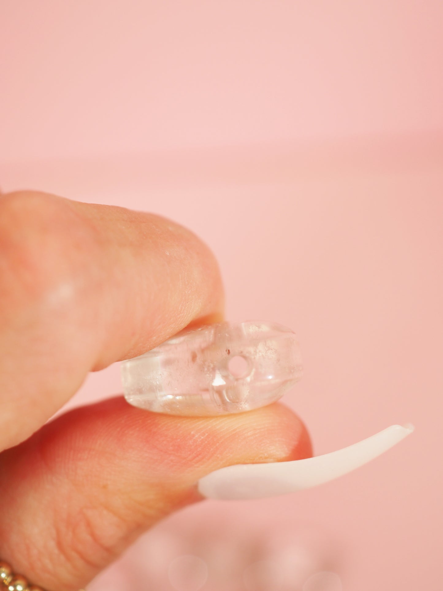 Bergkristall Herz Anhänger gebohrt . Clearquartz Heart Pendant drilled ca 2cm - High Quality