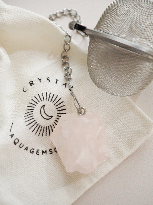 Tee Ei Teefilter Rosenquarz . Tea Egg Rosequartz