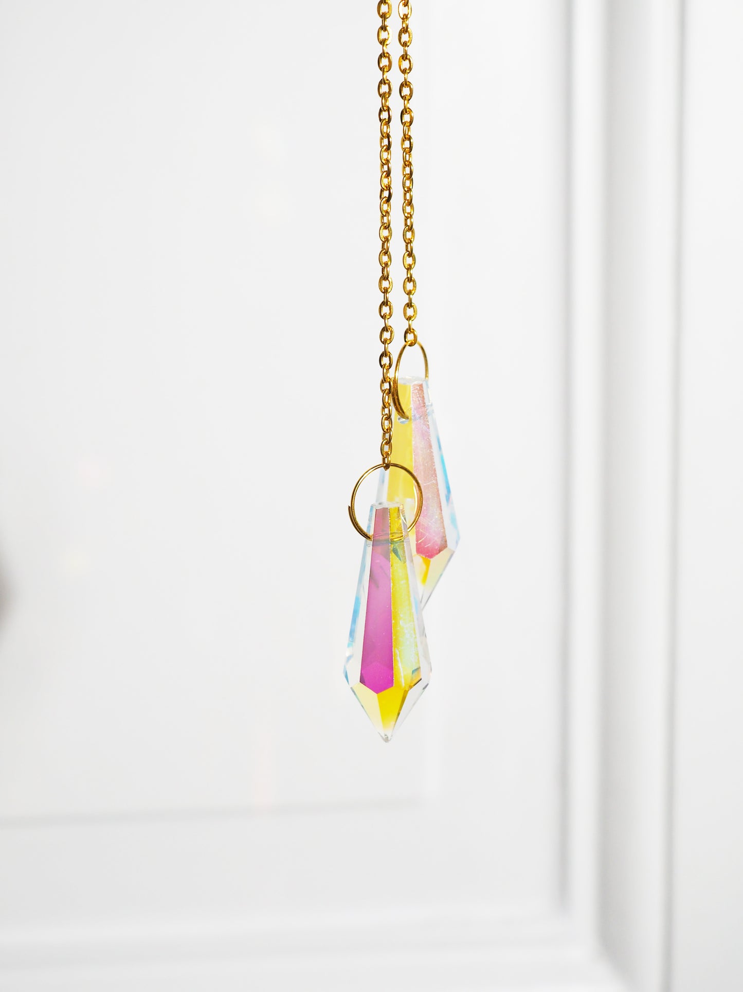 AMETHYST Sonnenfänger mit Glas Kristallen . Amethyst Sun Catcher with glass Crystals ca. 65cm . cm