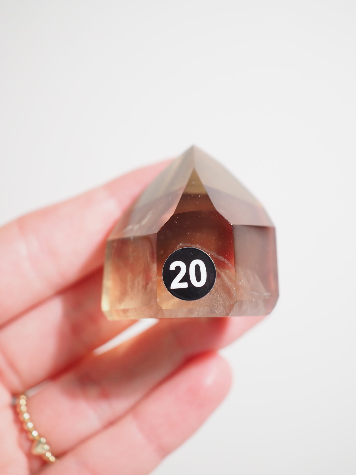 Natürliche Citrin Spitze mit Phantomen- Natural Citrine Point ca. 4cm(20) - aus Brasilien HIGH QUALITY