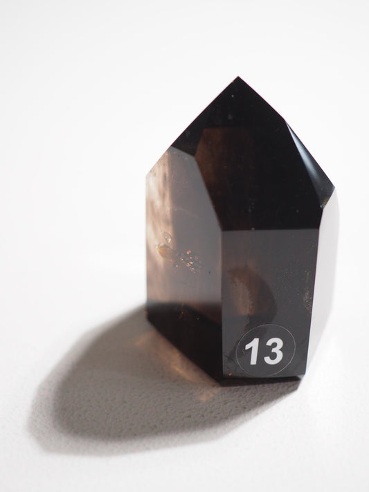 Dunkle Rauchquarz Spitze Morion - Dark Smoky Quartz ca. 5cm (13) - aus Brasilien HIGH QUALITY