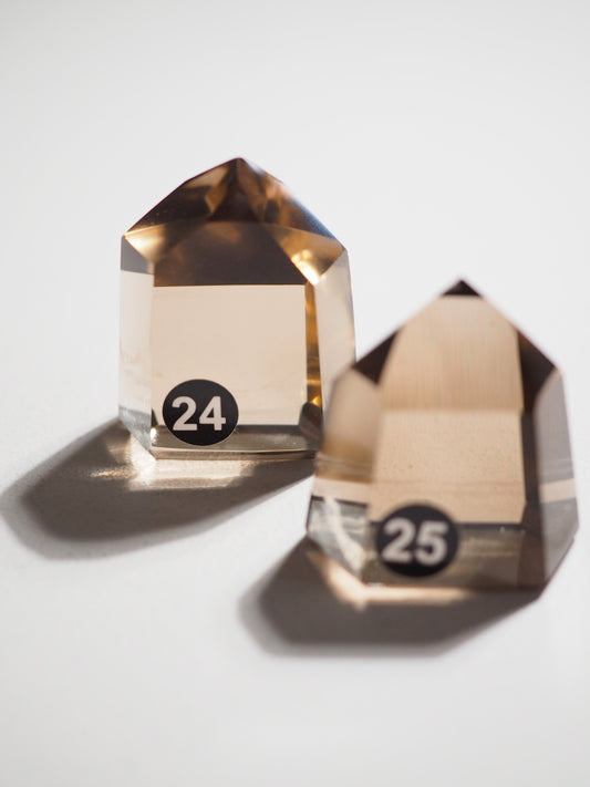 Rauchquarz Spitze - Dark Smoky Quartz Point ca. 4cm (24 & 25) - aus Brasilien High Quality