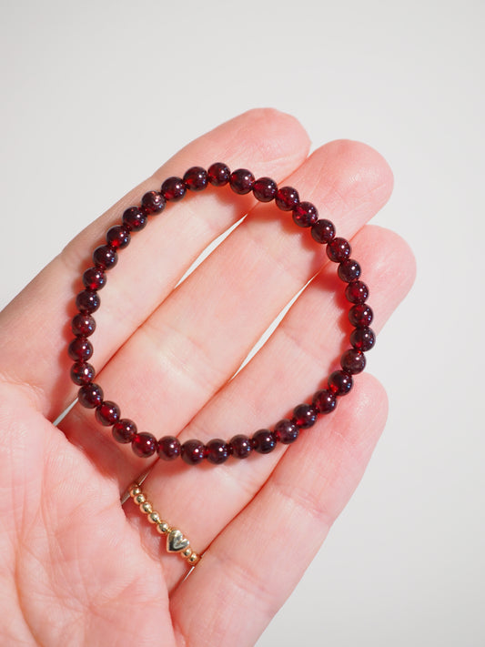 CRYSTAL KIDS - Granat Kugelarmband bis 14cm - HIGH QUALITY