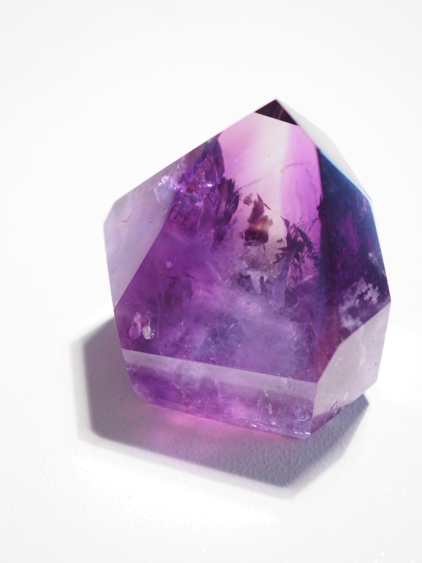Jacare Amethyst Spitze mit Regenbögen ca. 4.5x5 cm (6) - aus Bahia Brasilien HIGH QUALITY