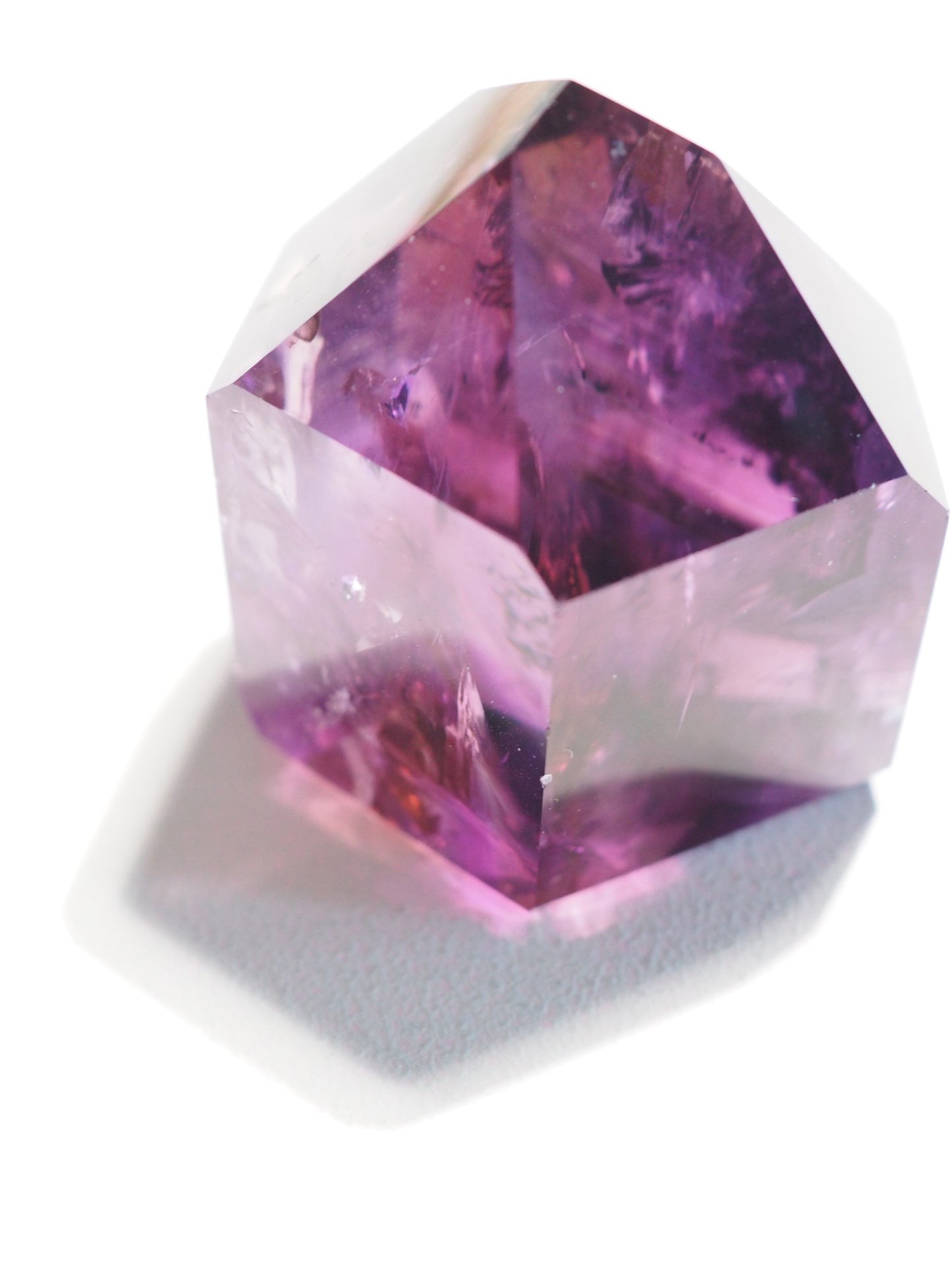 Jacare Amethyst mit Citrin l Ametrin Spitze mit Regenbögen ca. 5x5 cm (7) - aus Bahia Brasilien HIGH QUALITY