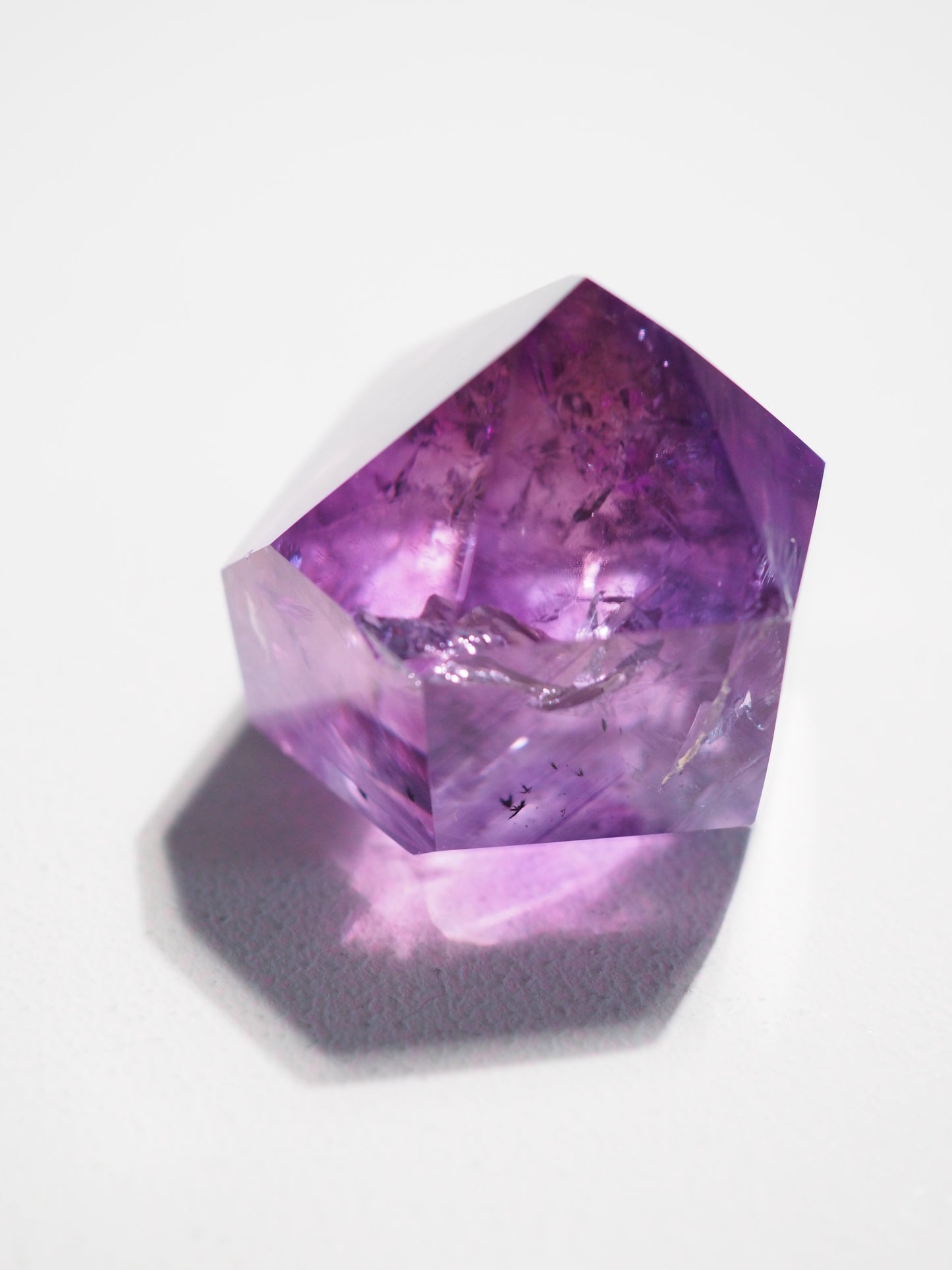 Jacare Amethyst Spitze mit Regenbögen ca. 3.5x4 cm (3) - aus Bahia Brasilien - HIGH QUALITY