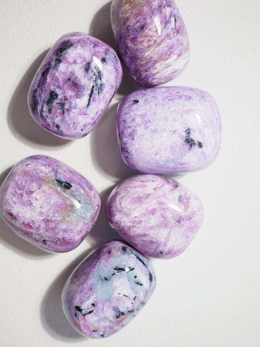 Charoit Trommelstein . CHaroite Tumble ca 3 cm - aus Russland HIGH QUALITY RARE