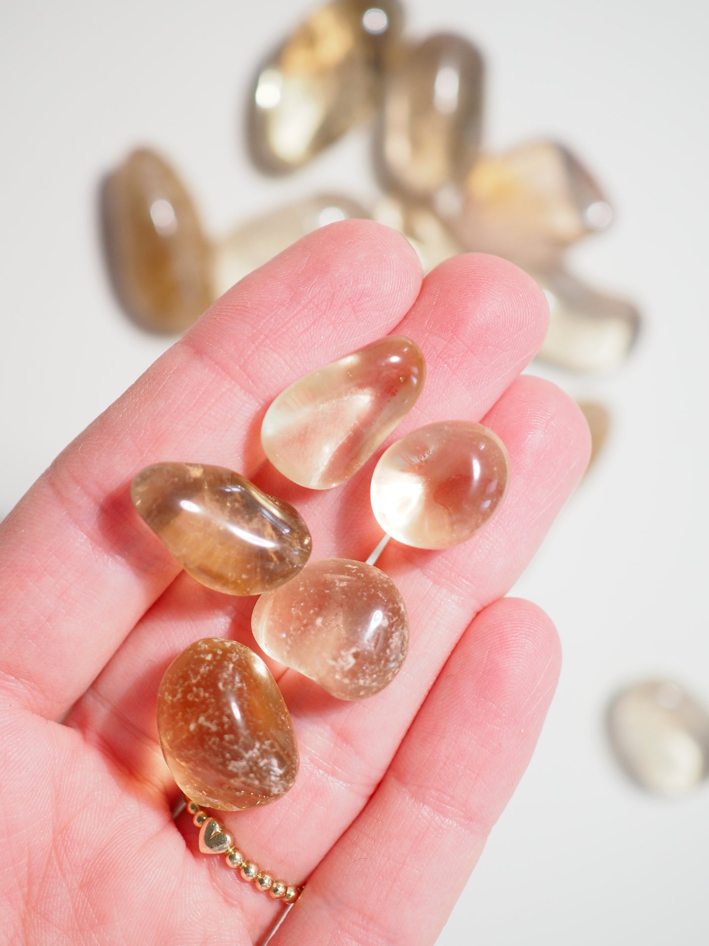 Natürlicher echter Citrin . Real Citrine 1.5 -4 cm - aus Brasilien RARE
