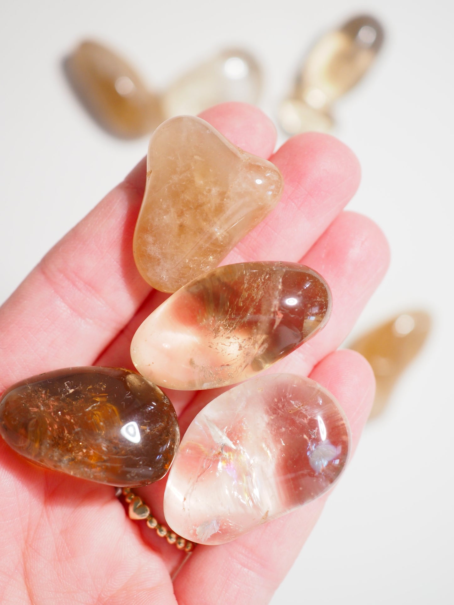 Natürlicher echter Citrin . Real Citrine 1.5 -4 cm - aus Brasilien RARE