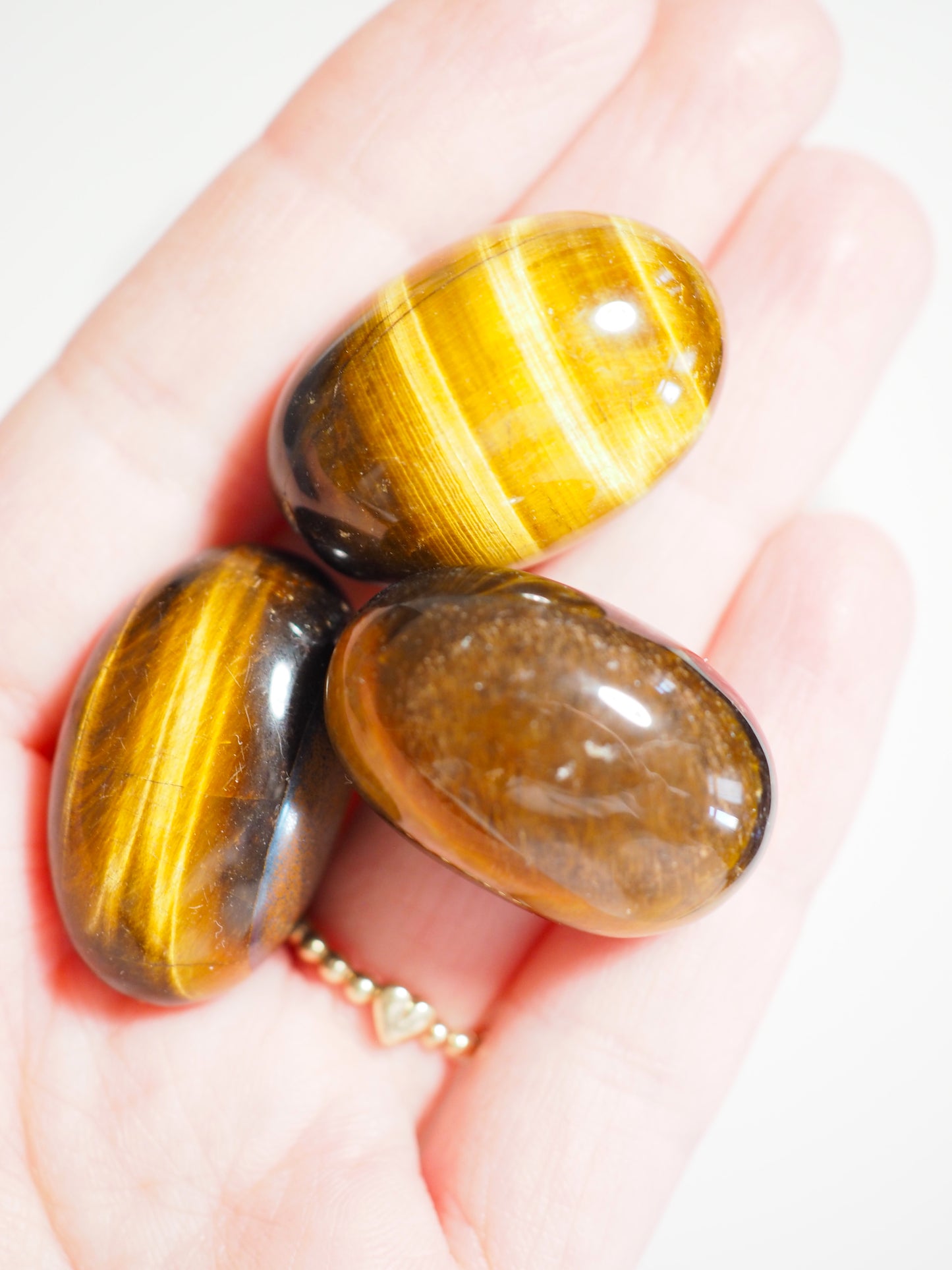 Tigerauge Oval Trommelsteine . Tigerseye Tumble ca 2-3 cm - aus Südafrika HIGH QUALITY