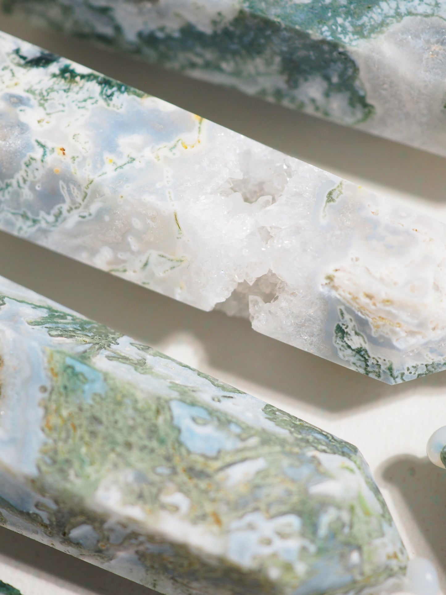 Druzy Baumachat . Moosachat Spitze . DruzyTreeagate . Mossagate Point ca xx cm - HIGH QUALITY