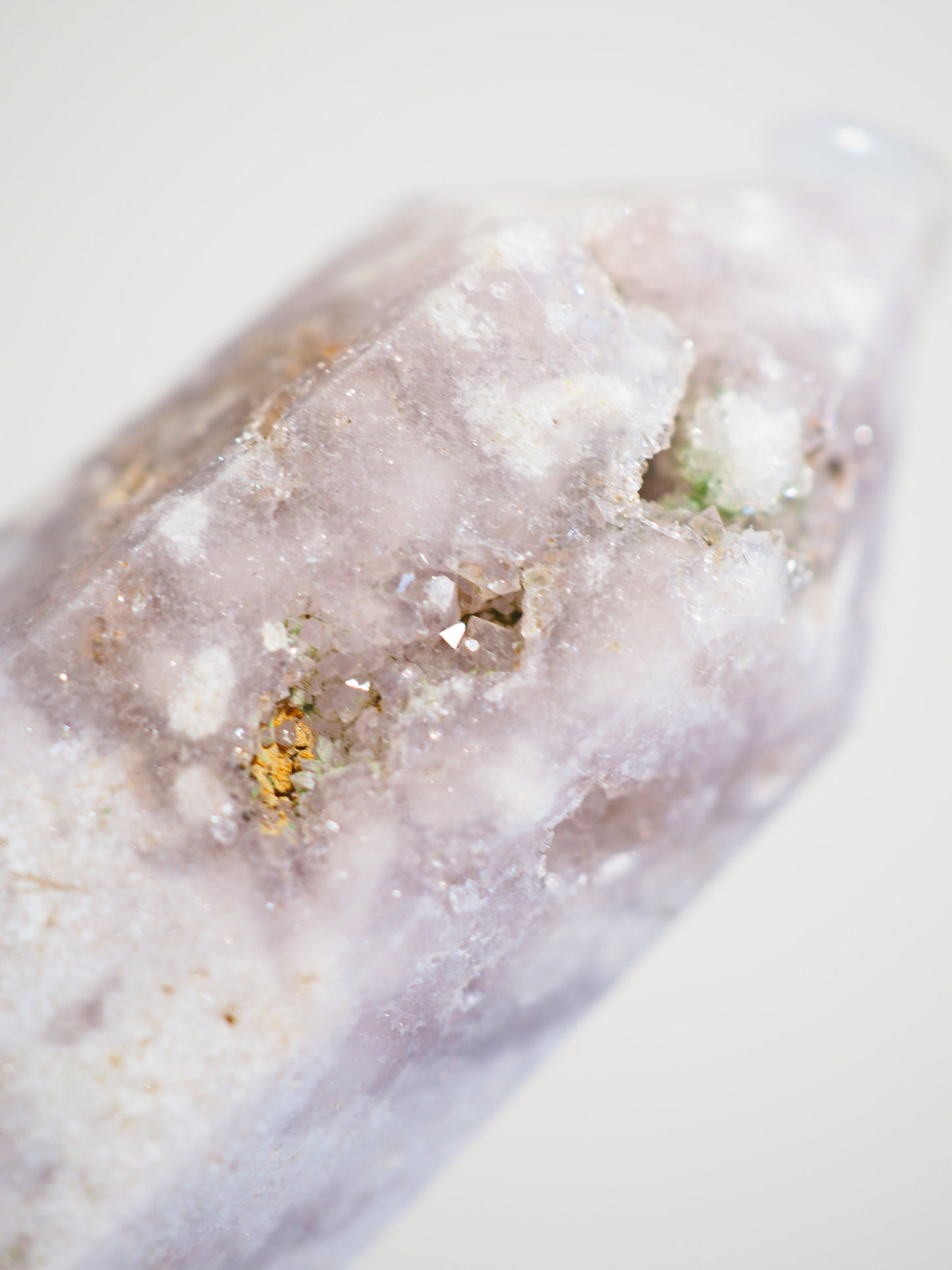 Druzy Blumen Achat / Pink Amethyst Spitze . Flower Agate Point ca. 9.5cm (76) - aus Madagascar High Quality