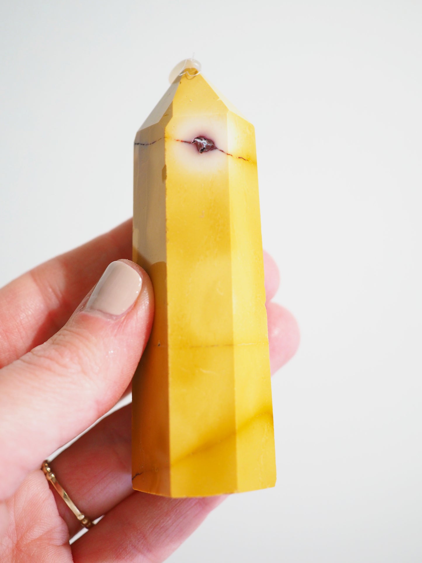 Mookait Spitze GELB . Mookait Point Yellow ca. 7-8 cm - aus Australien HIGH QUALITY