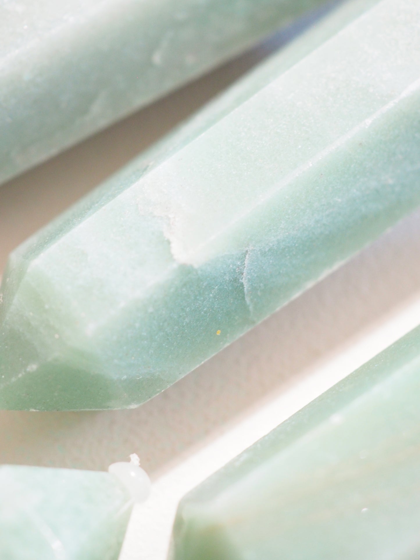 Grüner Aventurin Spitze . Green Aventurin Point ca. 8-9 cm aus Indien - Common Quality